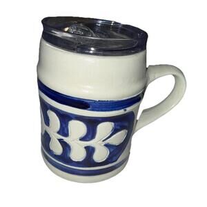 Colonial Williamsburg Mug Cobalt Blue Stoneware/Clay Tavern Beer Coffee 5" Tall